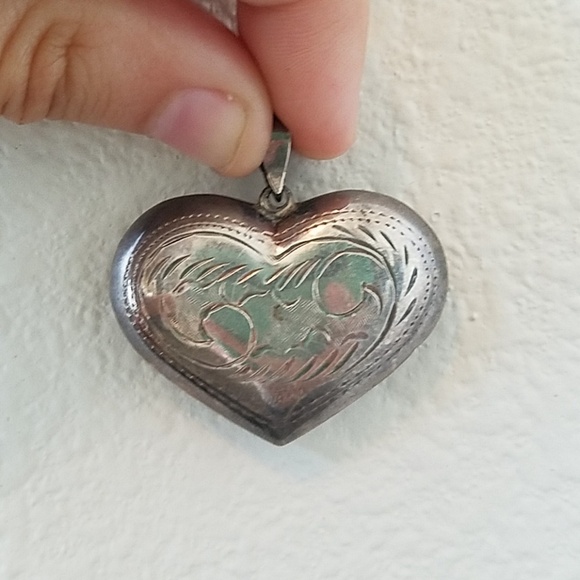 Sterling Silver Heart Earrings & Pendant - Picture 2 of 8